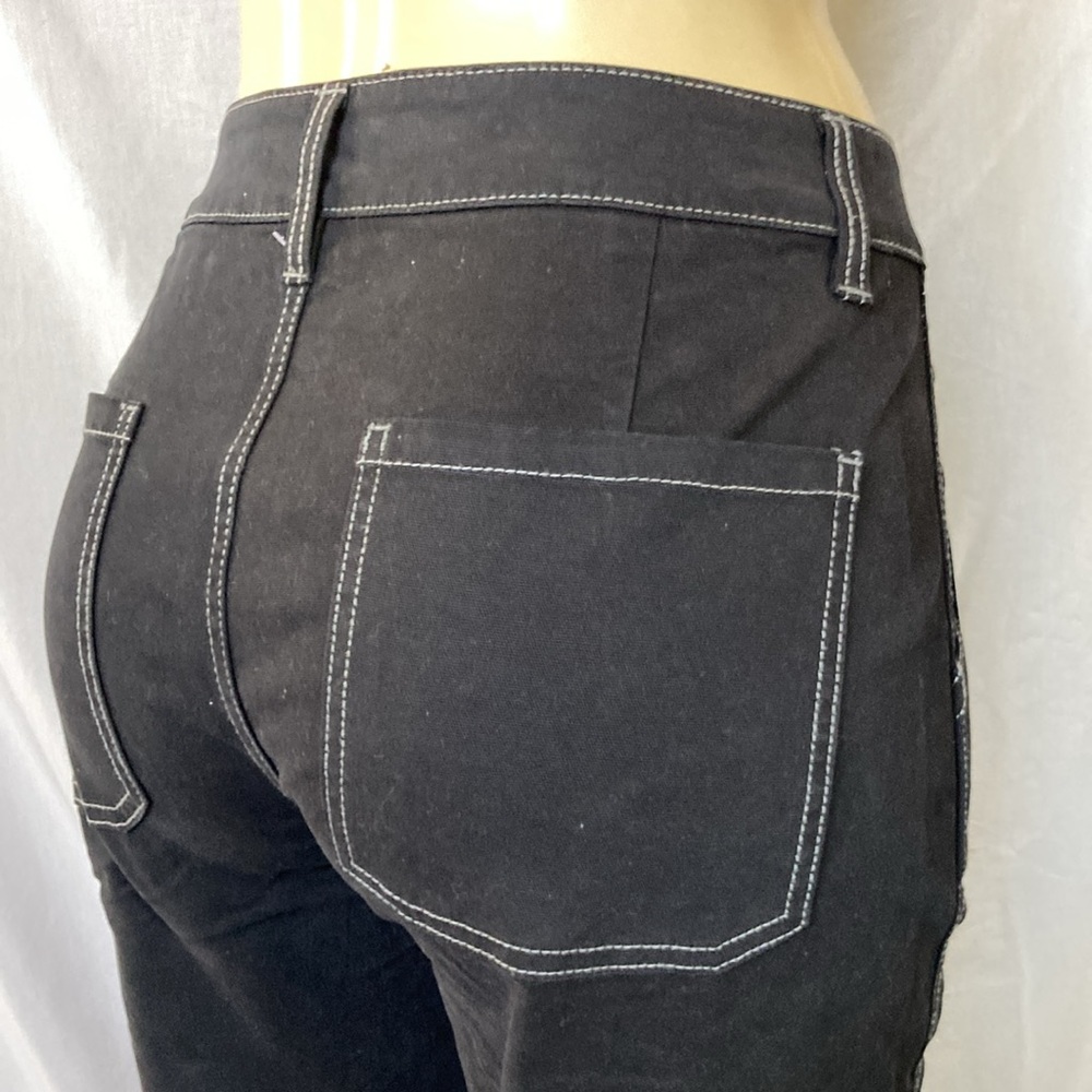 wild fable Women's Black Utility Jeans Size 6 Leg Side Pockets Straight Leg NWT
